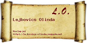 Lejbovics Olinda névjegykártya